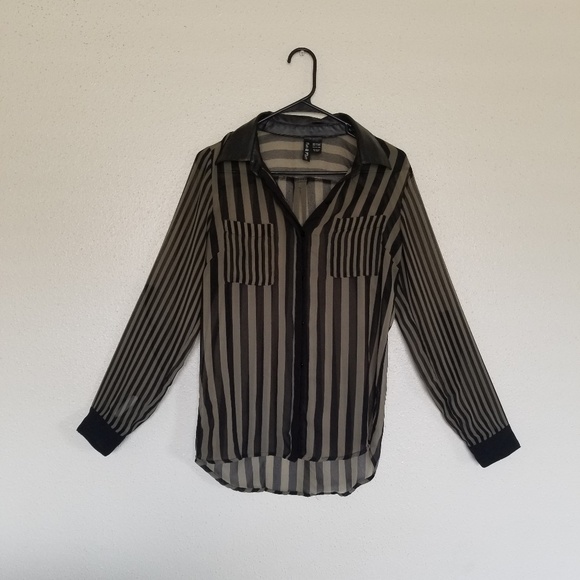 Fun & Flirt Tops - Sheer Button up top